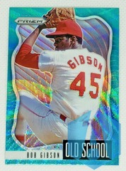 2021 Panini Prizm Old School Teal Wave Prizm Bob Gibson #OS-3 St. Louis